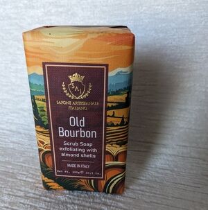 Soap Bars Manly Scented "Old Bourbon" 10 Ounces Made In Italy